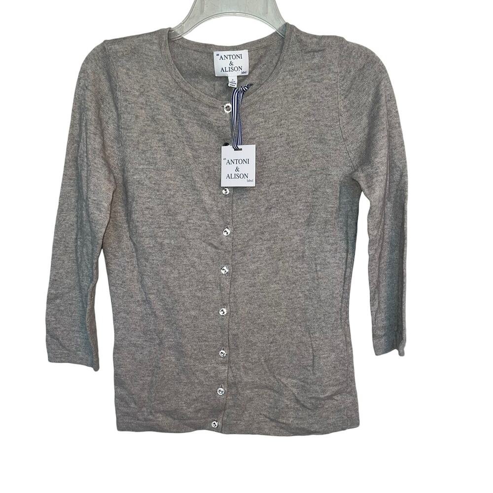Antoni & Alison Cashmere Wool Blend Cardigan Sweater Ladies Small 6 NWT